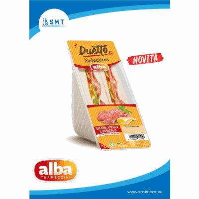 Tramezzino Doppio Salame Formaggio Rucola pz 8